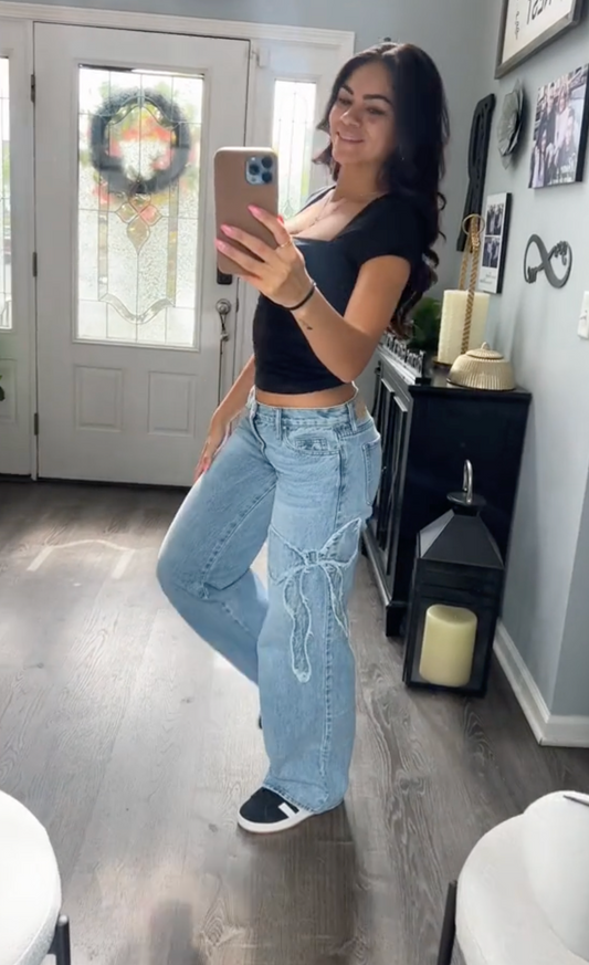 Viral Bow Jeans